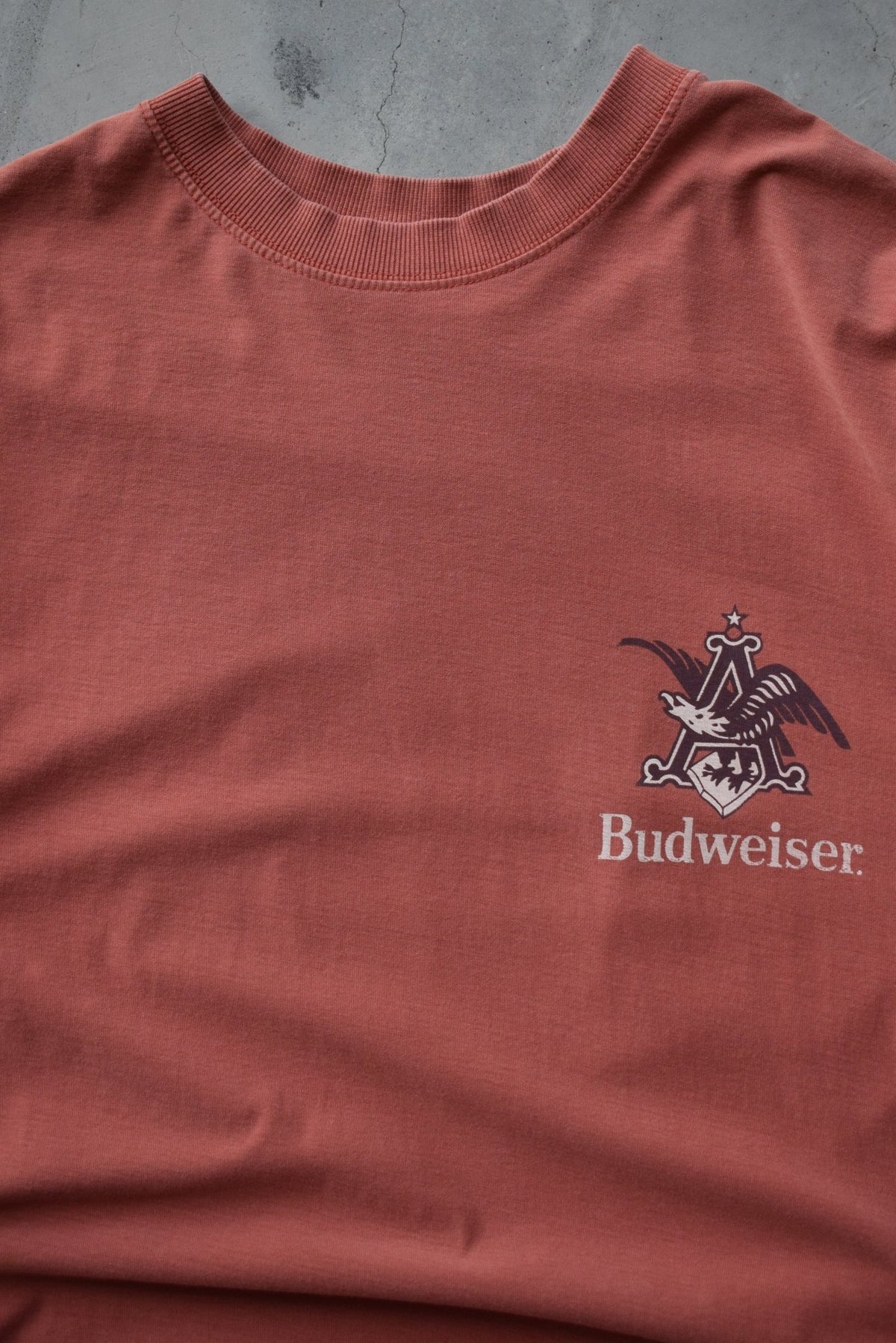 Budweiser Burgundy Graphic Tee — 2000s (S/M) - Retrospective Store