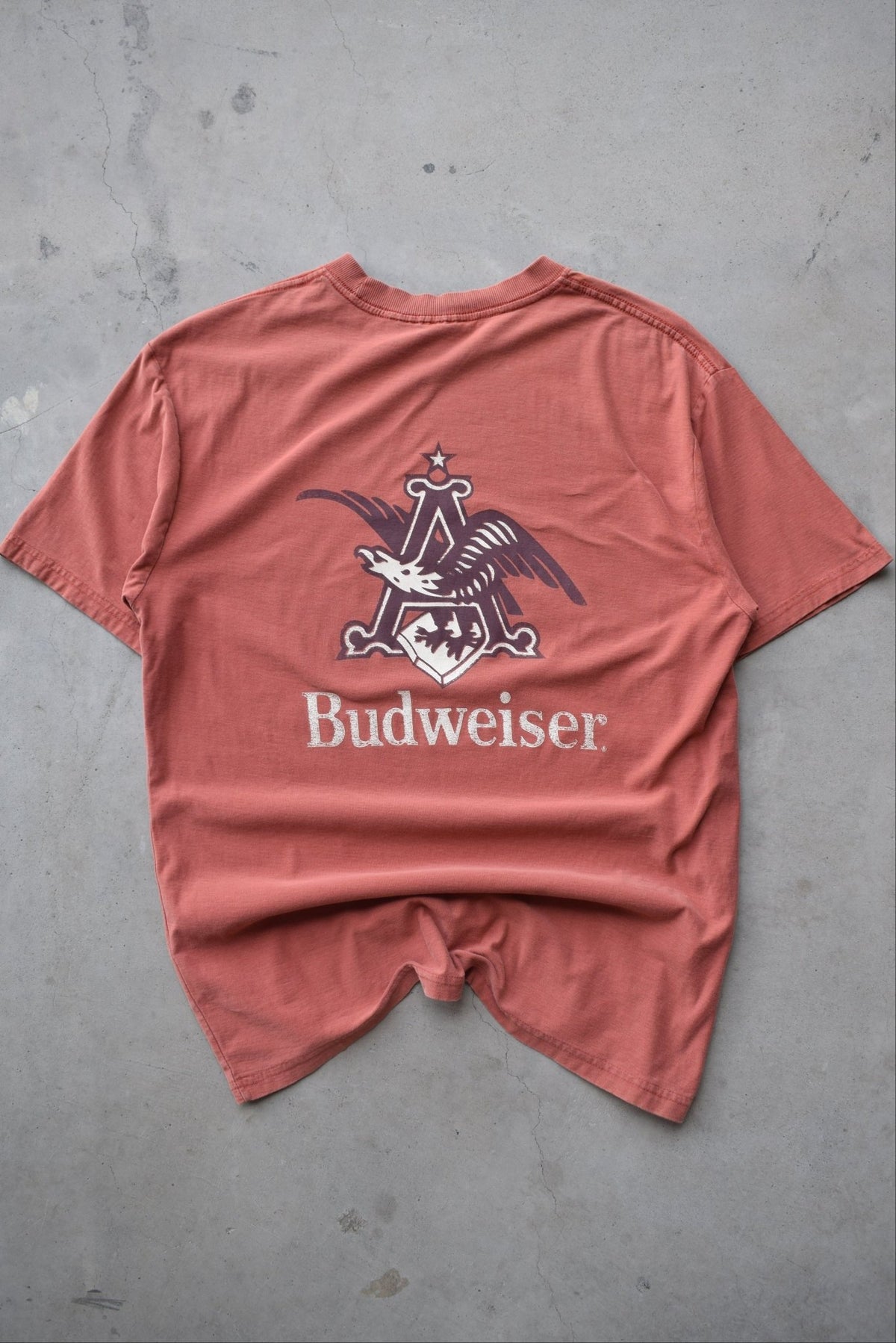 Budweiser Burgundy Graphic Tee — 2000s (S/M) - Retrospective Store