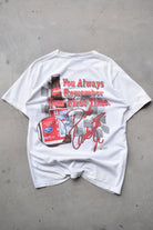 Budweiser Racing Dale Earnhardt Jr. White Graphic Tee — 1999 (L) - Retrospective Store
