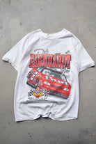 Budweiser Racing Dale Earnhardt Jr. White Graphic Tee — 1999 (L) - Retrospective Store