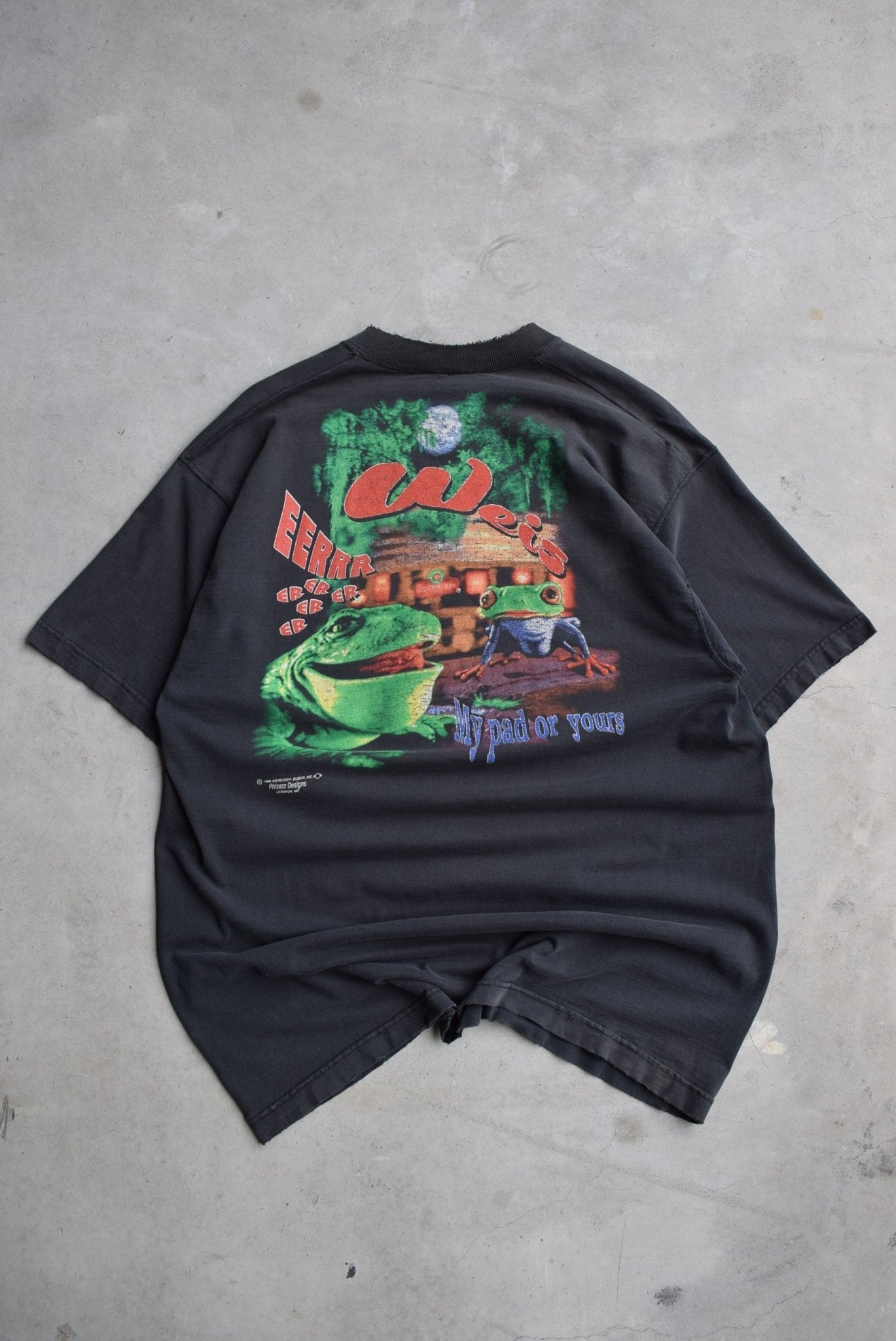 Budweiser 'This Bud's For You' Black Graphic Tee — 1990s (XL) - Retrospective Store