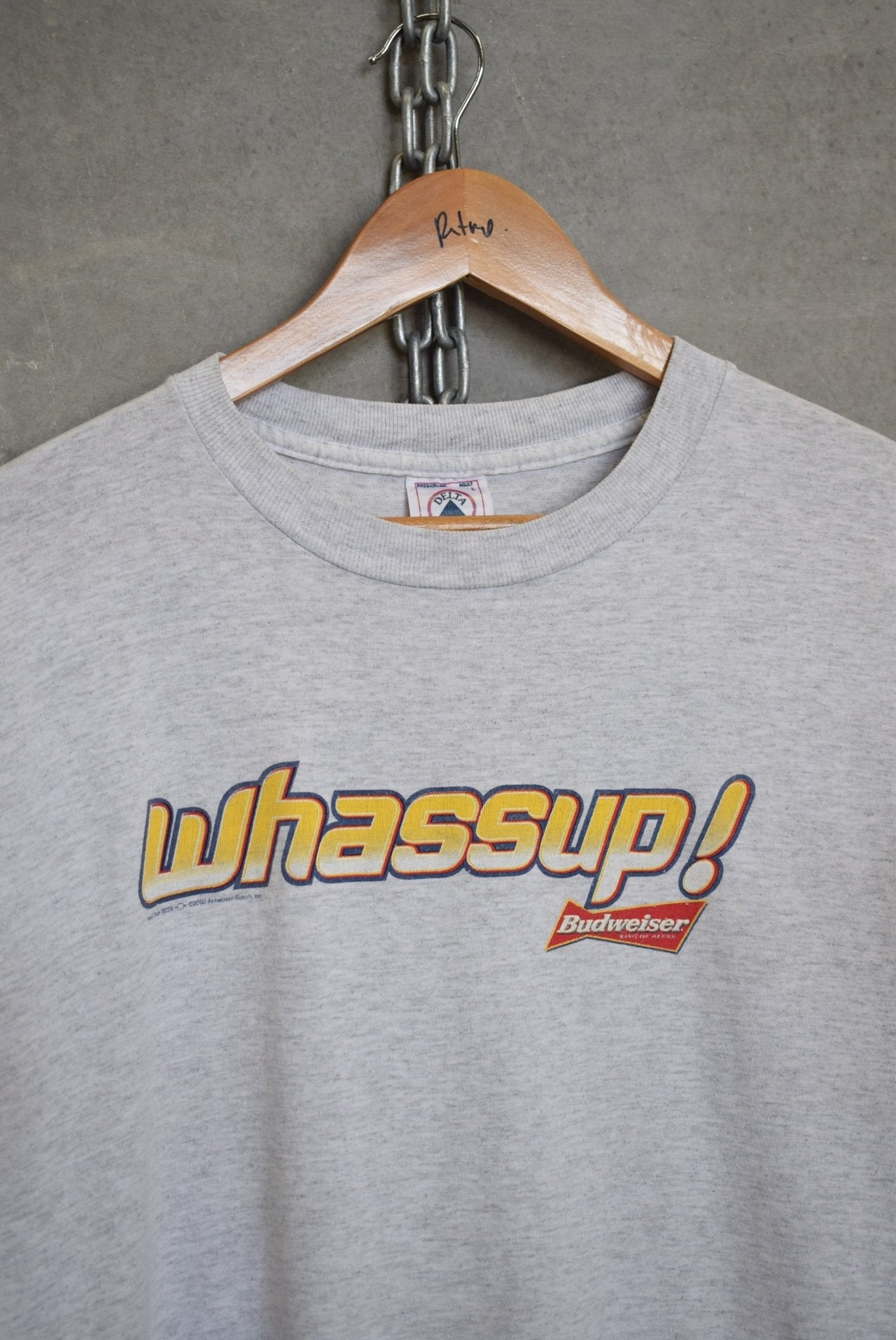 Budweiser 'Whassup!' Graphic Tee — 2000 (L) - Retrospective Store