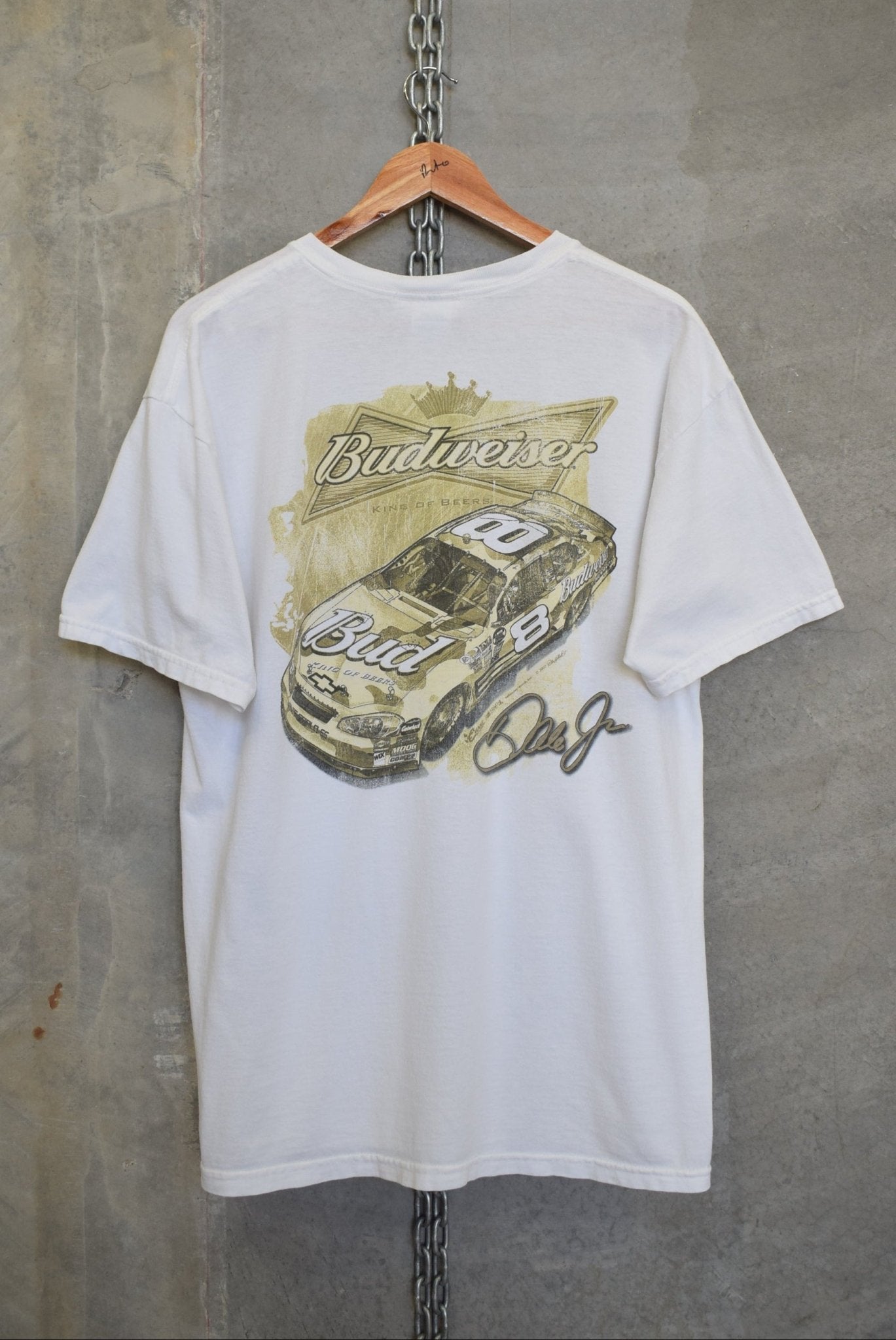 Budweiser X NASCAR Dale Jr Tee — 2000s (L) - Retrospective Store