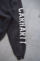 Carhartt Black Classic Logo Hoodie — 1990s (M) - Retrospective Store