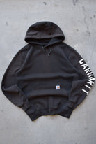 Carhartt Black Classic Logo Hoodie — 1990s (M) - Retrospective Store