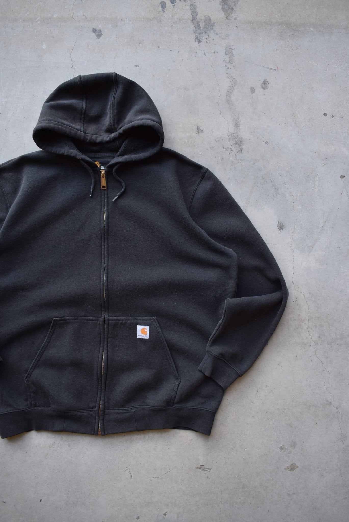 Carhartt Black Workwear Full-Zip Hoodie — 2000s (XL/XXL) - Retrospective Store