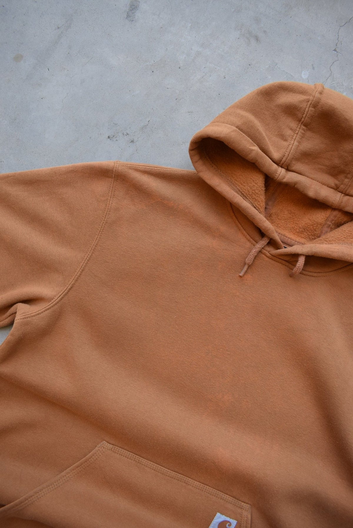 Carhartt Brown Classic Logo Hoodie — 1990s (L) - Retrospective Store