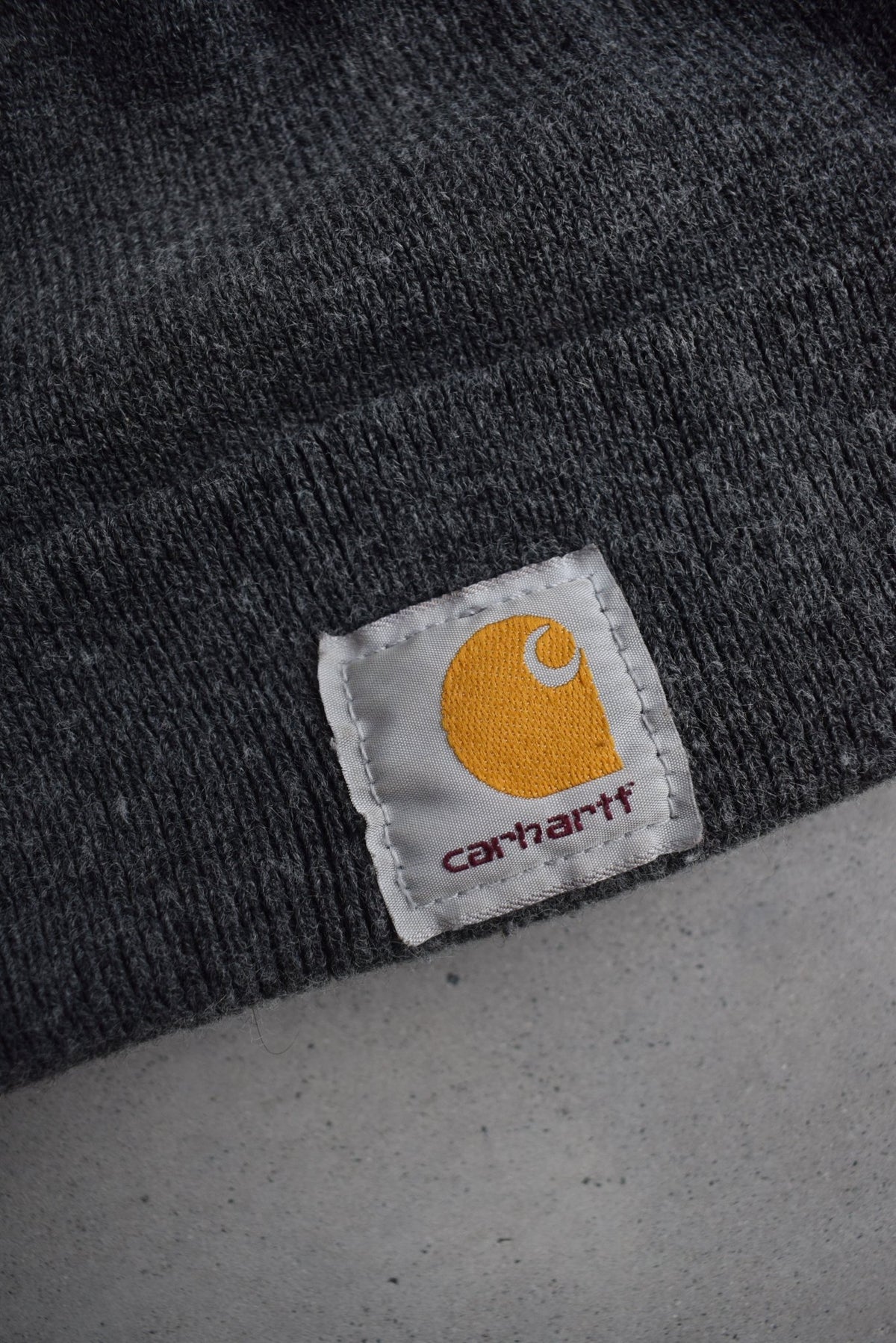 Carhartt Classic Logo Grey Beanie — 1990s - Retrospective Store