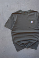 Carhartt Faded-Green Pocket Tee — 2000s (M) - Retrospective Store