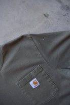 Carhartt Faded-Green Pocket Tee — 2000s (M) - Retrospective Store