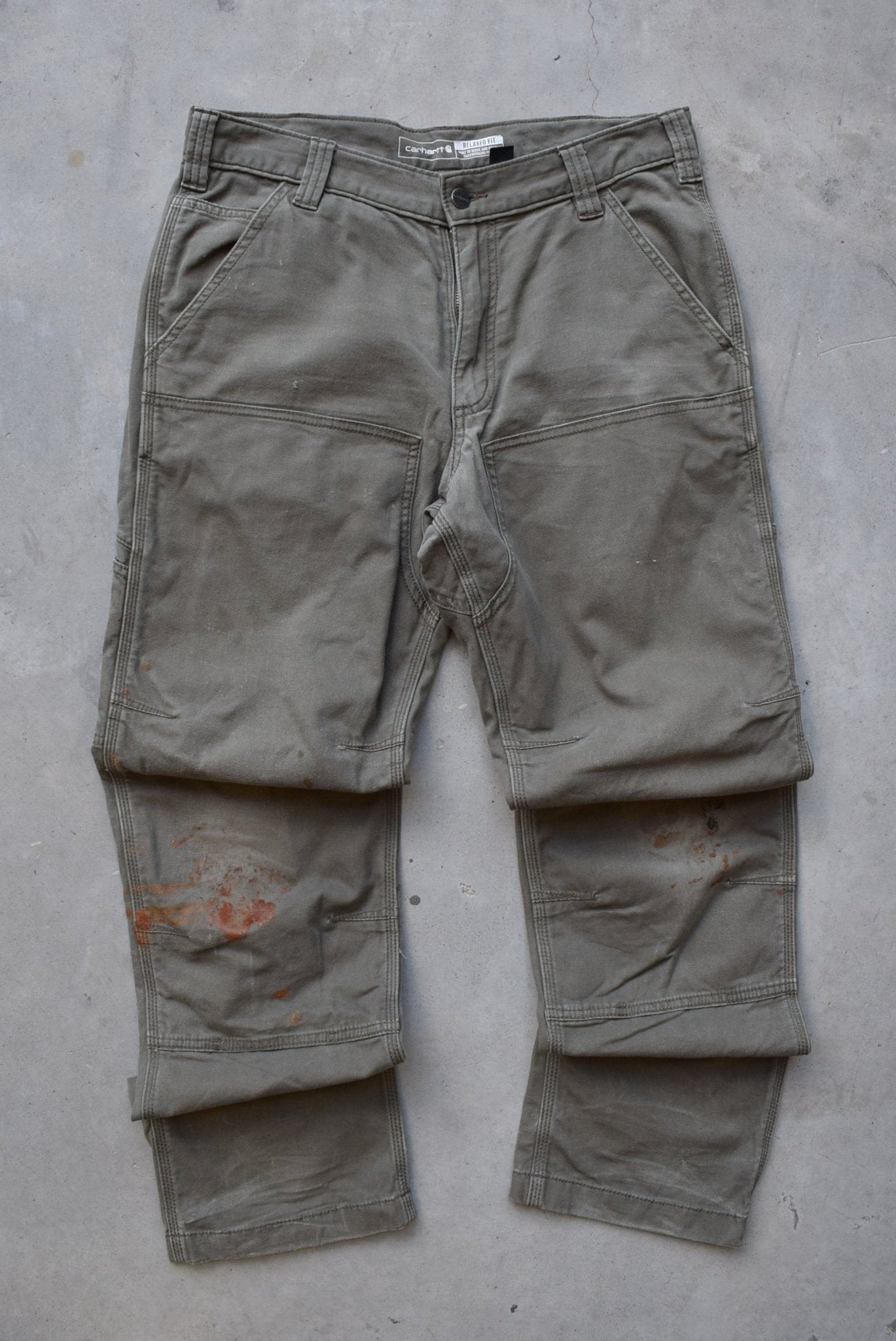 Carhartt Green Double-Knee Carpenter Pants — 2000s (32) - Retrospective Store