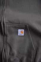 Carhartt Green Embroidered Full-Zip Hoodie — 2000s (XL/XXL) - Retrospective Store