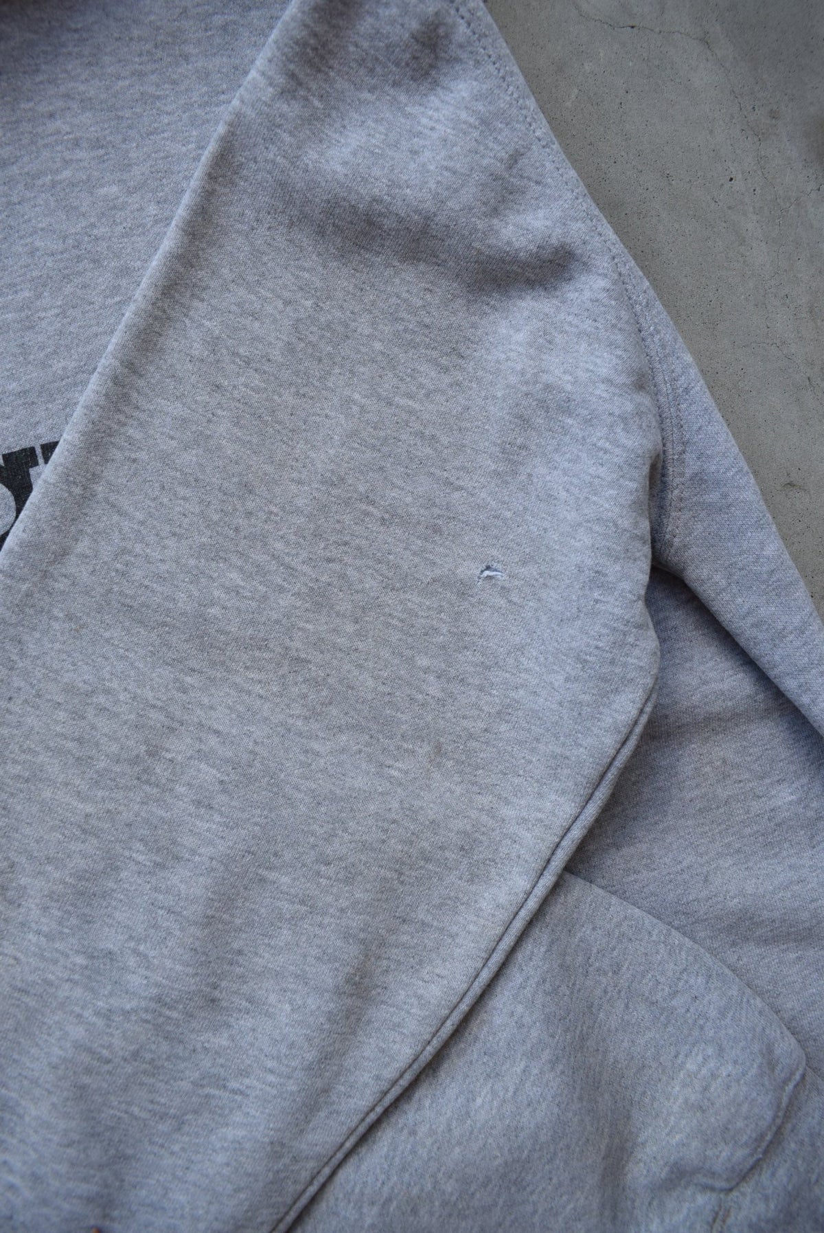 Carhartt Grey Spellout Hoodie — 1990s (L) - Retrospective Store