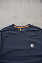 Carhartt Navy Classic Logo Pocket Tee — 2000s (XL) - Retrospective Store