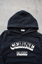 Celine Paris Black Spellout Hoodie — 2000s (M) - Retrospective Store