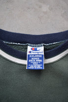 Champion Green Embroidered Spellout Crewneck — 1990s (XXL) - Retrospective Store