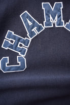 Champion Reverse-Weave Navy Embroidered Spellout Crewneck — 2000s (S) - Retrospective Store