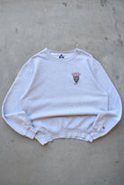 Champion x Harvard Law Grey Embroidered Crewneck — 1990s (L) - Retrospective Store