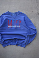 Champion x Massachusetts Institute of Technology Blue Embroidered Crewneck — 1990s (L) - Retrospective Store