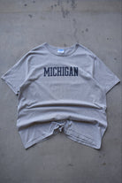 Champion x University of Michigan Grey Spellout Tee — 1990s (XXL) - Retrospective Store