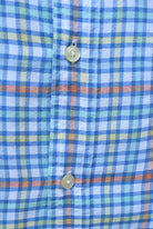 Chaps Ralph Lauren Blue Cropped Long Sleeve Button Up — 2000s (L) - Retrospective Store