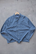 Chaps Ralph Lauren Blue Cropped Long Sleeve Button Up — 2000s (XL) - Retrospective Store
