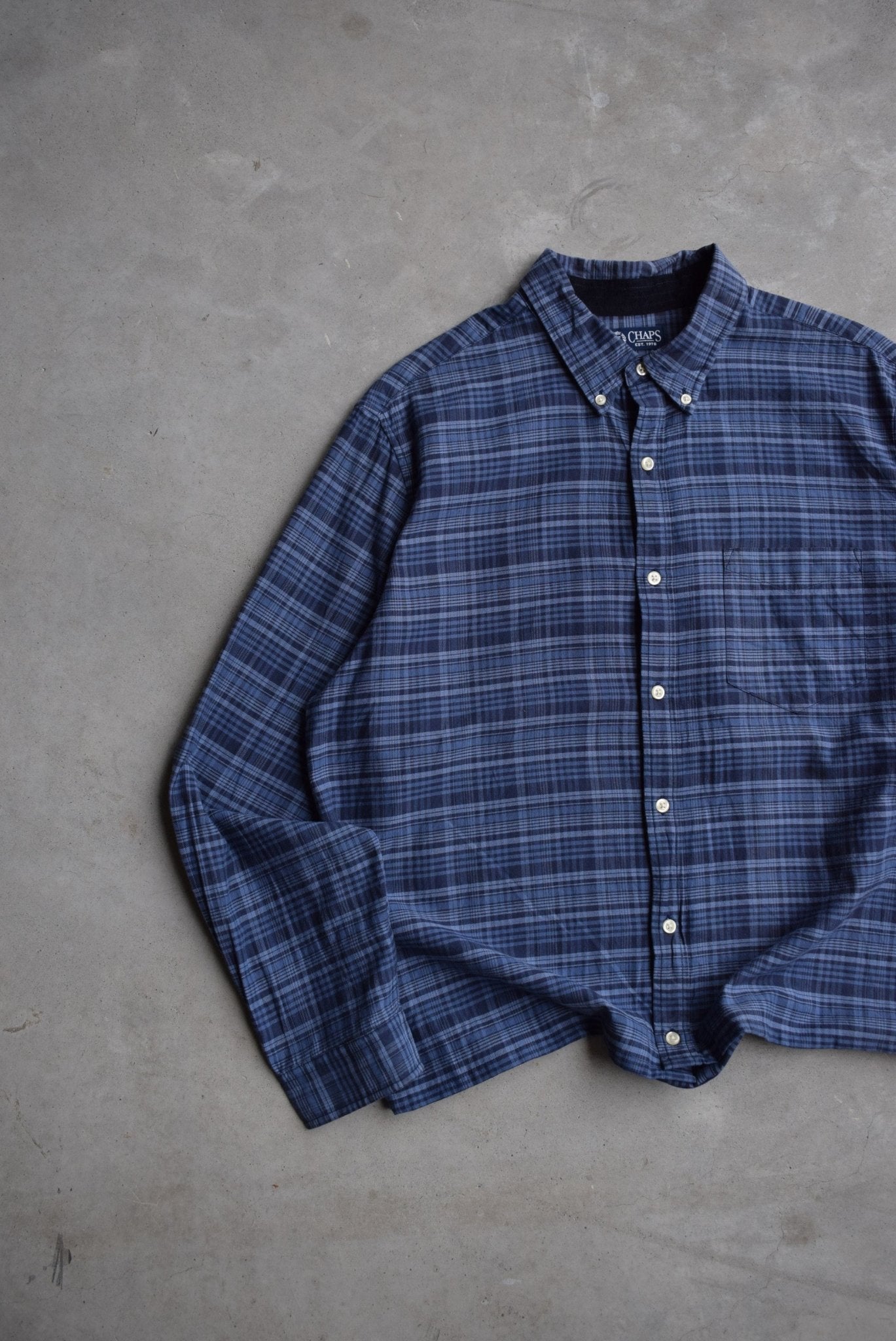 Chaps Ralph Lauren Cropped Long Sleeve Button Up — 2000s (L) - Retrospective Store