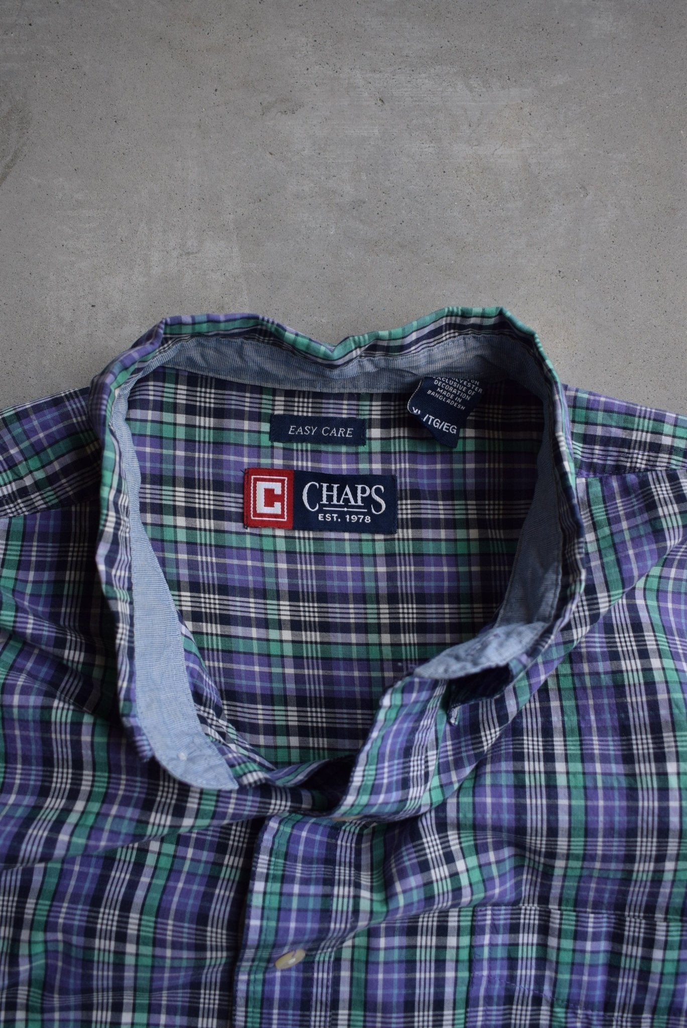 Chaps Ralph Lauren Cropped Long Sleeve Button Up — 2000s (L) - Retrospective Store