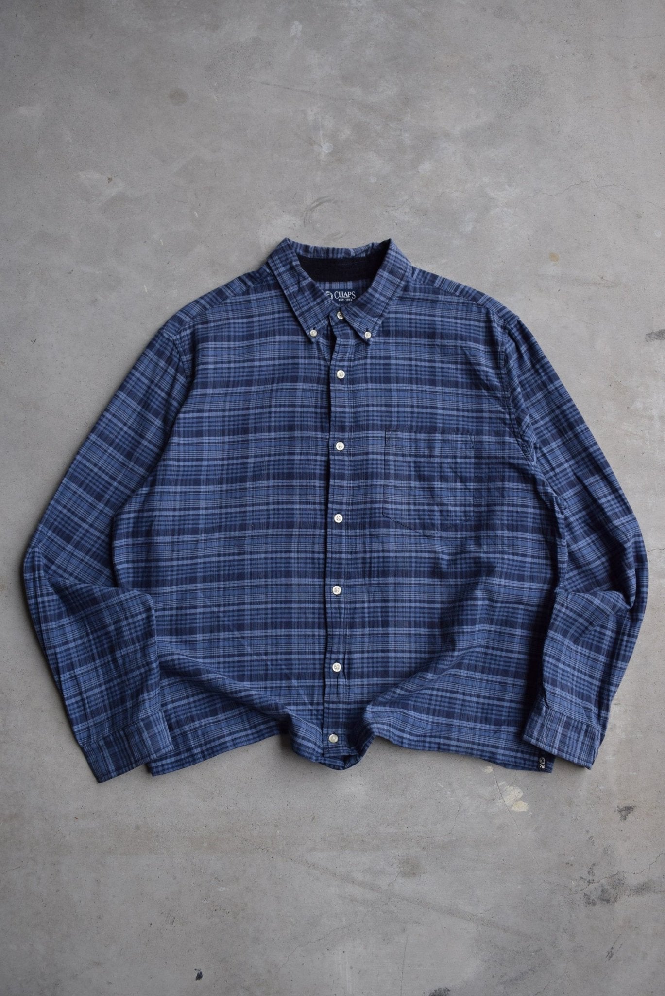 Chaps Ralph Lauren Cropped Long Sleeve Button Up — 2000s (L) - Retrospective Store