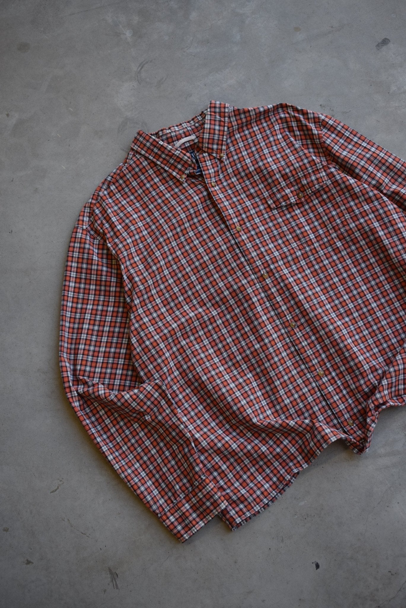 Chaps Ralph Lauren Cropped Long Sleeve Button Up — 2000s (L/XL) - Retrospective Store