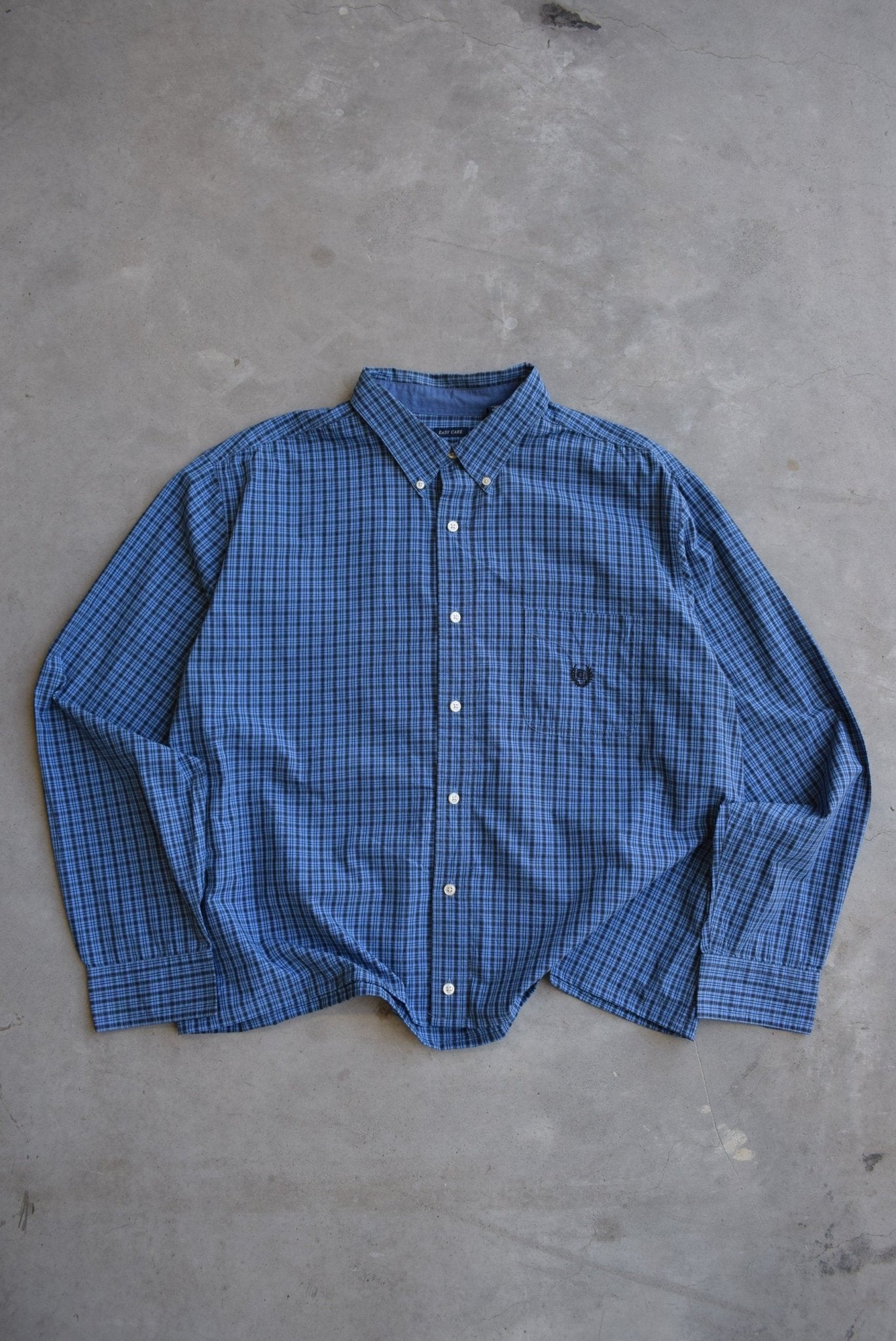 Chaps Ralph Lauren Cropped Long Sleeve Button Up — 2000s (L/XL) - Retrospective Store