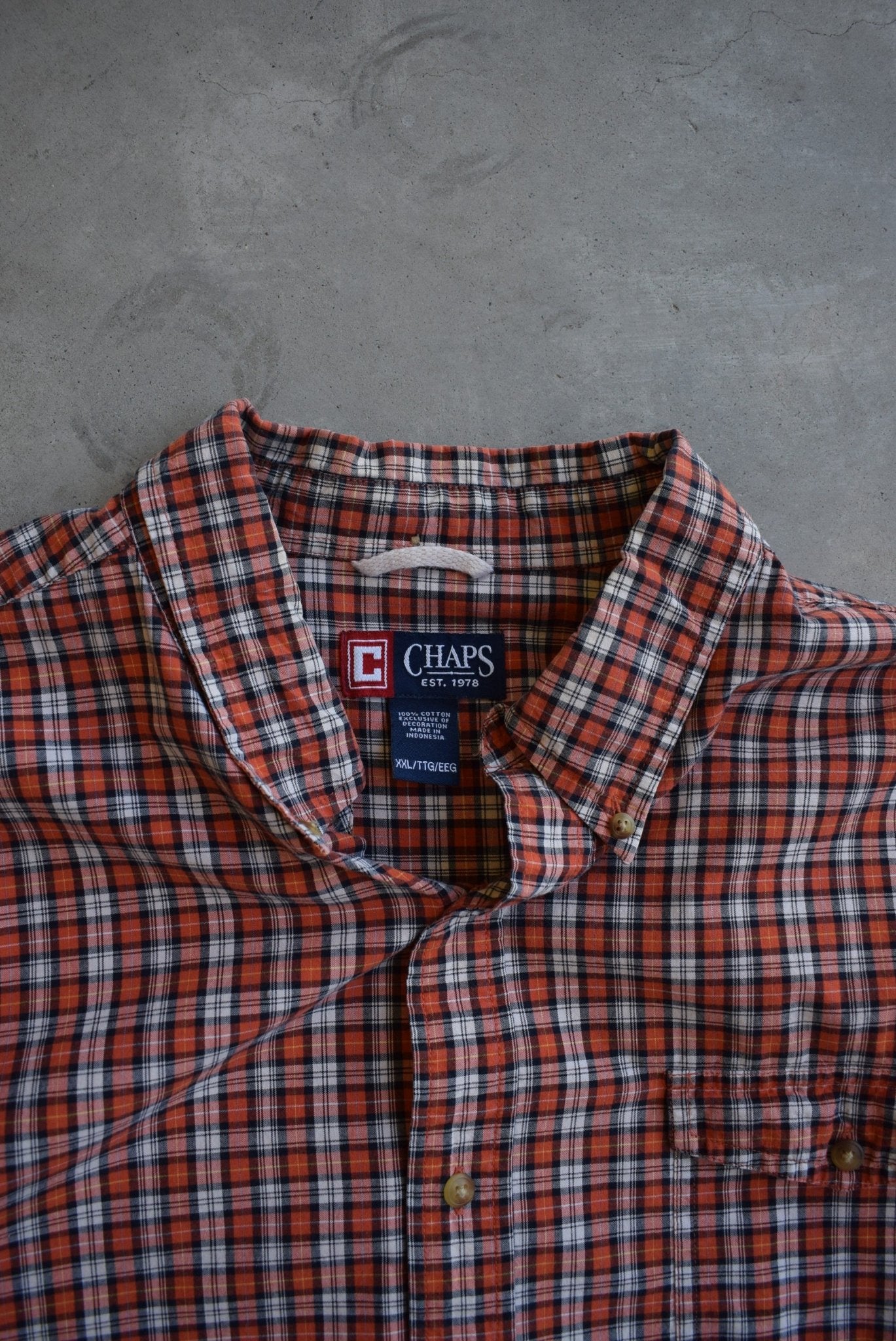 Chaps Ralph Lauren Cropped Long Sleeve Button Up — 2000s (L/XL) - Retrospective Store