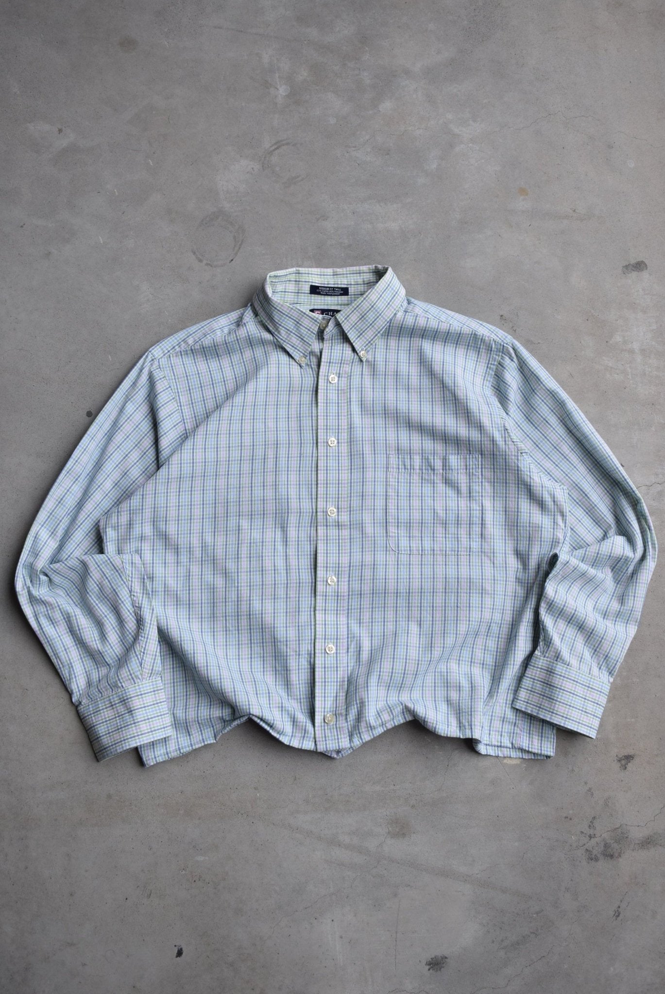 Chaps Ralph Lauren Cropped Long Sleeve Button Up — 2000s (M) - Retrospective Store