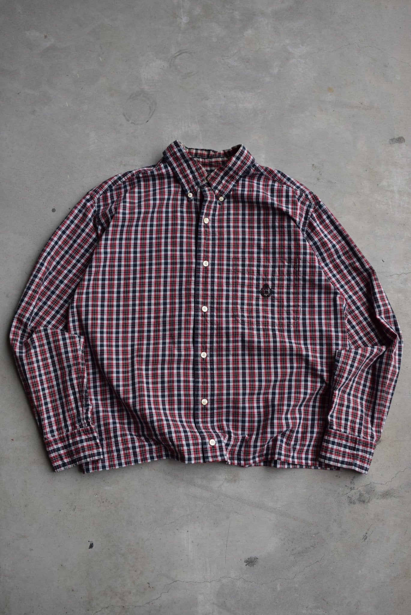 Chaps Ralph Lauren Cropped Long Sleeve Button Up — 2000s (M) - Retrospective Store