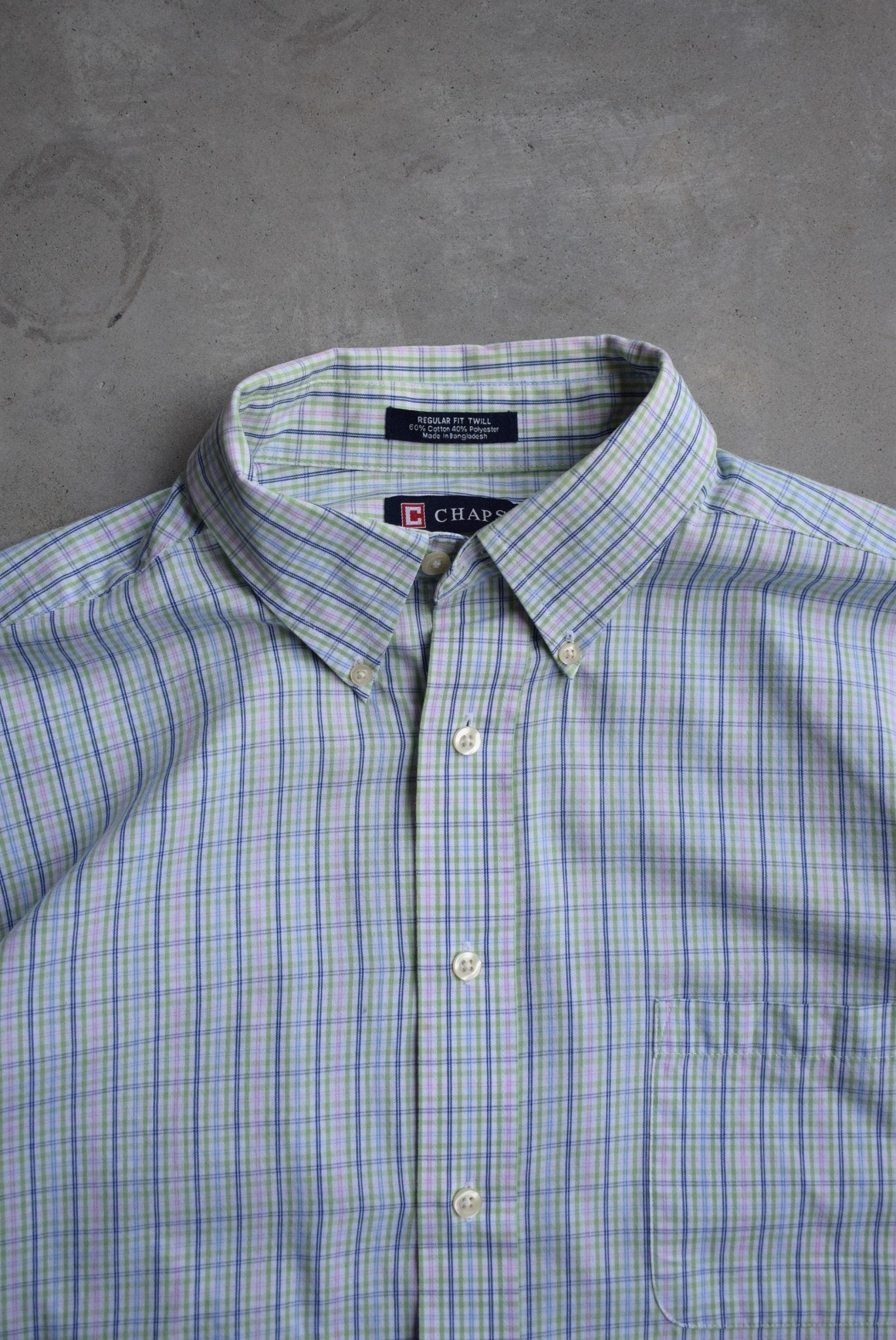 Chaps Ralph Lauren Cropped Long Sleeve Button Up — 2000s (M) - Retrospective Store