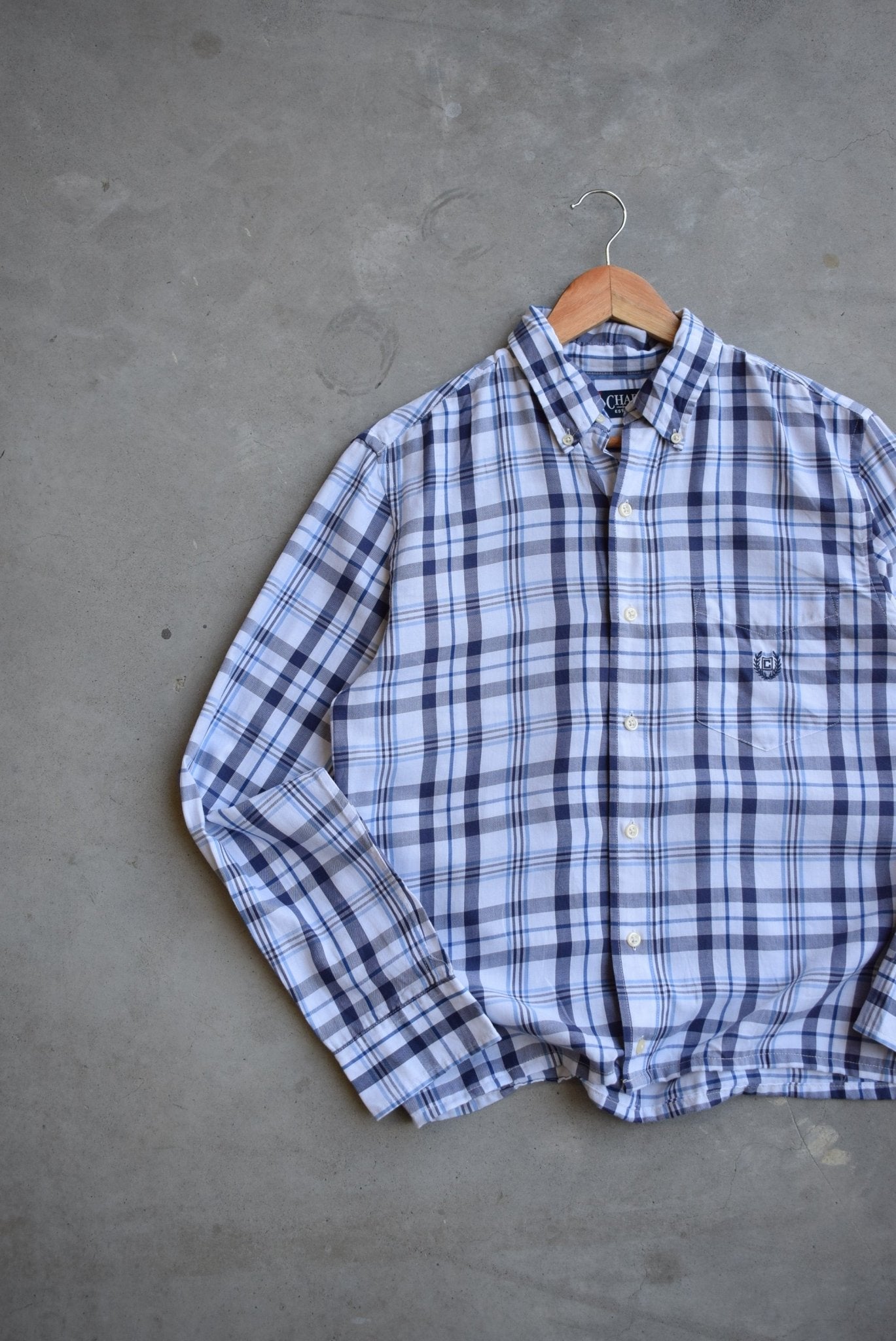 Chaps Ralph Lauren Cropped Long Sleeve Button Up — 2000s (S) - Retrospective Store