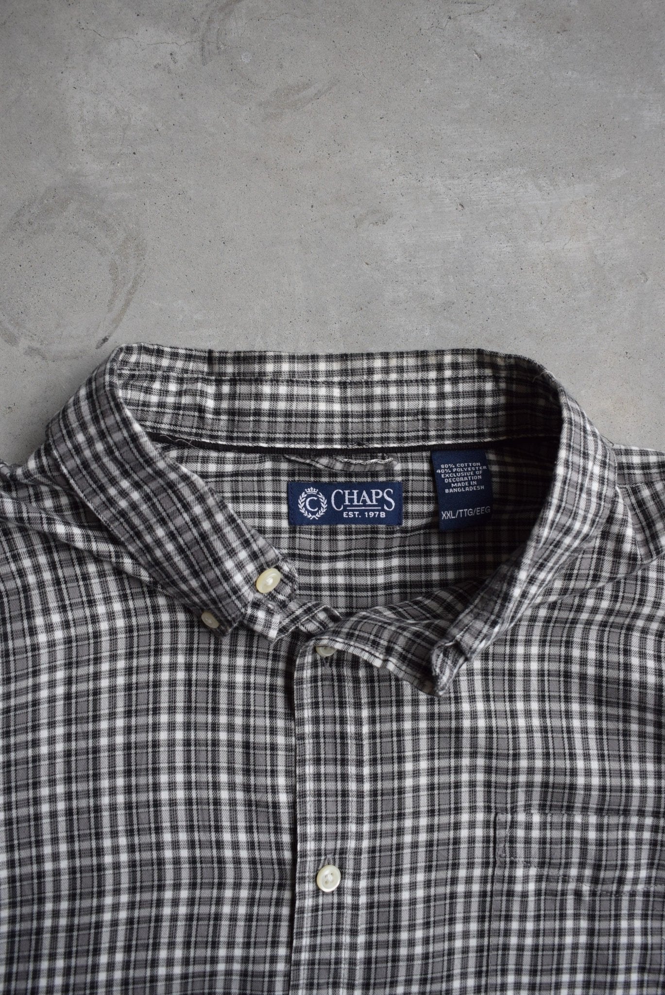 Chaps Ralph Lauren Cropped Long Sleeve Button Up — 2000s (XL) - Retrospective Store