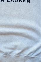 Chaps Ralph Lauren Grey Embroidered Spellout Crewneck — 2000s (L) - Retrospective Store