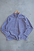 Chaps Ralph Lauren Navy Cropped Button Up — 2000s (L) - Retrospective Store