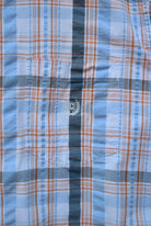 Chaps Ralph Lauren Orange & Blue Cropped Button Up — 2000s (L) - Retrospective Store