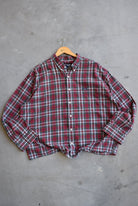 Chaps Ralph Lauren Red Cropped Button Up — 2000s (XXL) - Retrospective Store