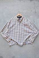 Chaps Ralph Lauren Tan Cropped Long Sleeve Button Up — 2000s (XXL) - Retrospective Store