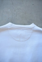 Chaps Ralph Lauren White Embroidered Spellout Crewneck — 2000s (L) - Retrospective Store
