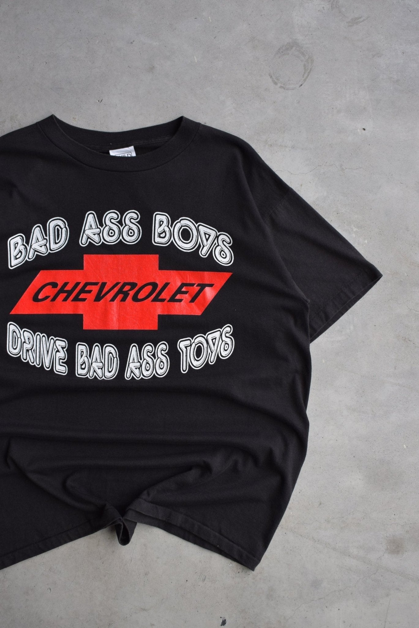 Chevrolet 'Bad Ass' Black Graphic Tee — 1990s (XL) - Retrospective Store
