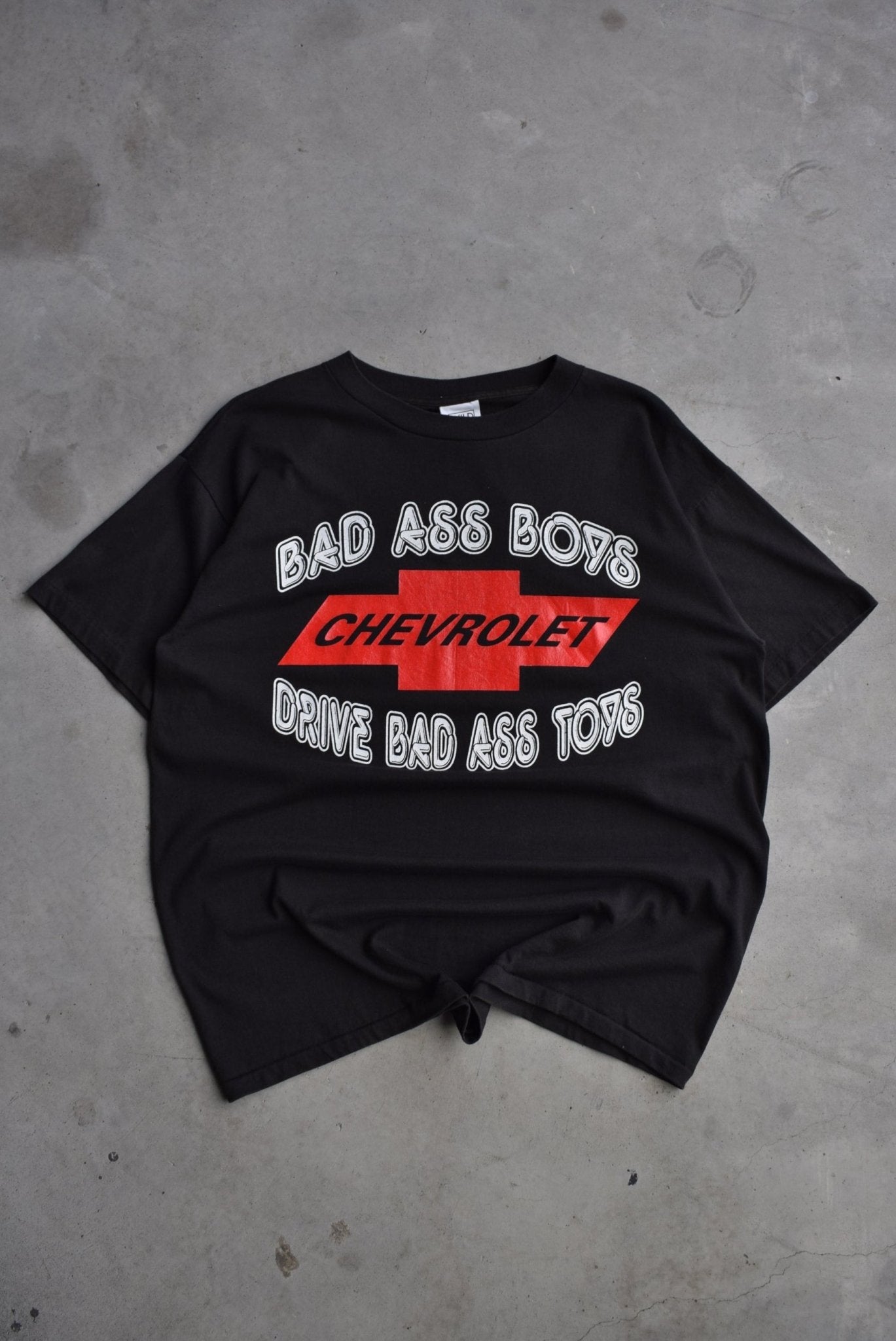 Chevrolet 'Bad Ass' Black Graphic Tee — 1990s (XL) - Retrospective Store