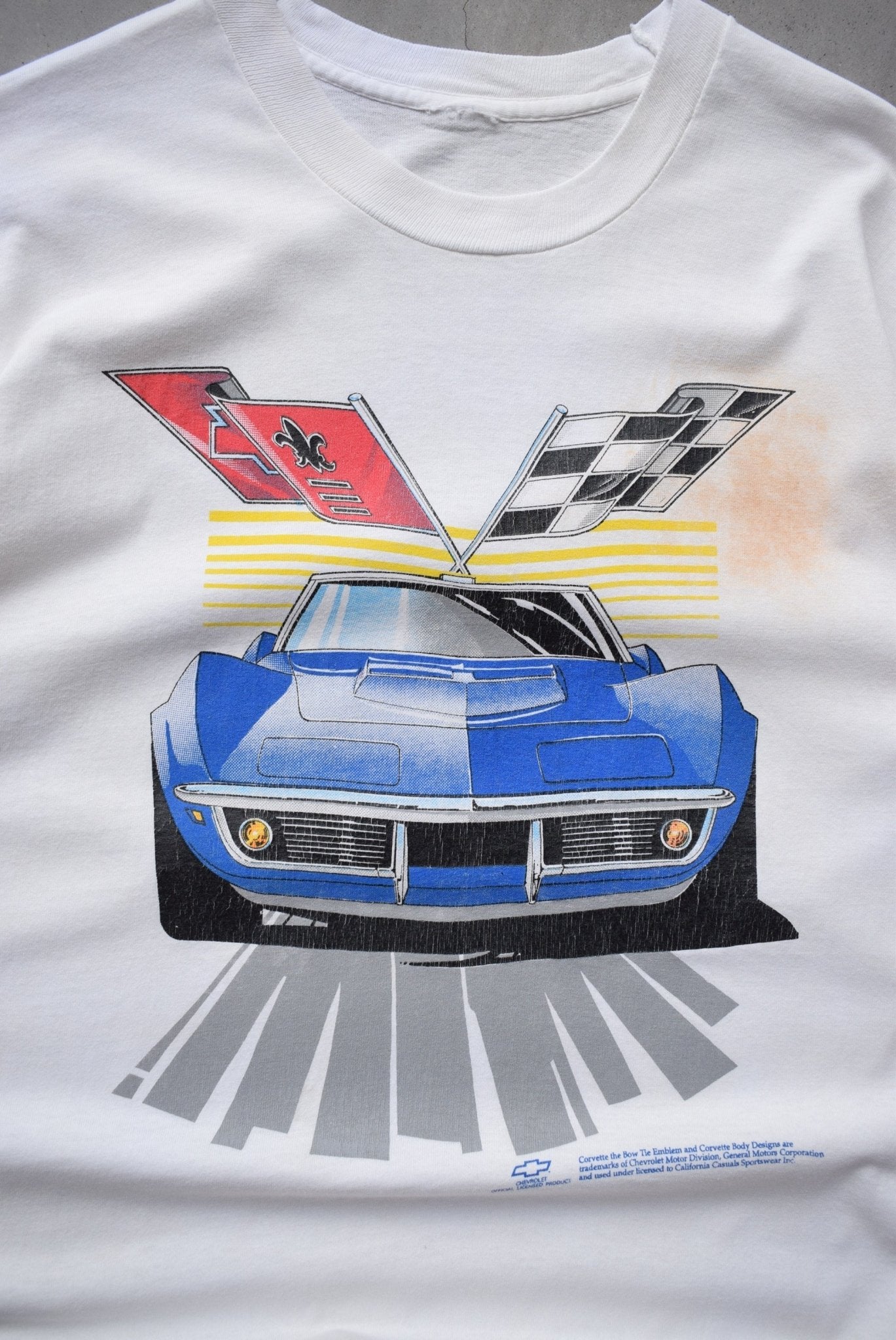 Chevrolet Corvette White Graphic Tee — 1990s (M) - Retrospective Store