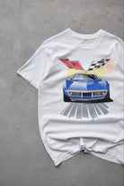 Chevrolet Corvette White Graphic Tee — 1990s (M) - Retrospective Store