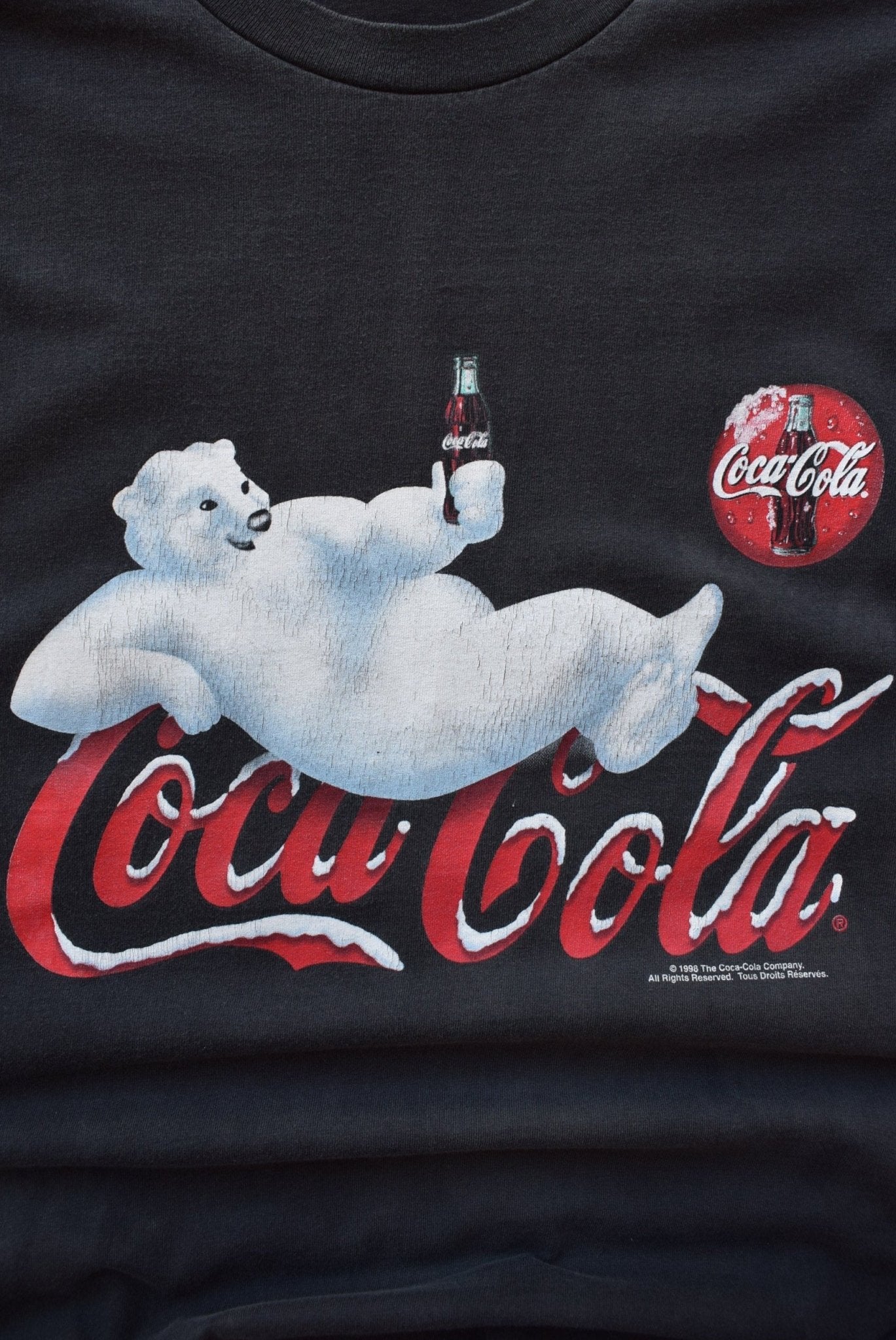 Coca-Cola Black Graphic Tee — 1998 (XL) - Retrospective Store