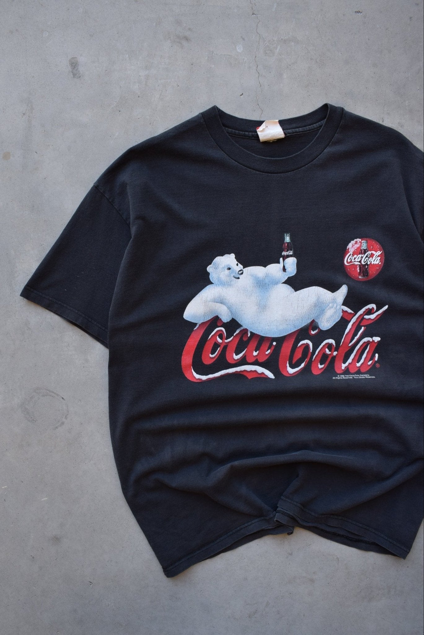 Coca-Cola Black Graphic Tee — 1998 (XL) - Retrospective Store