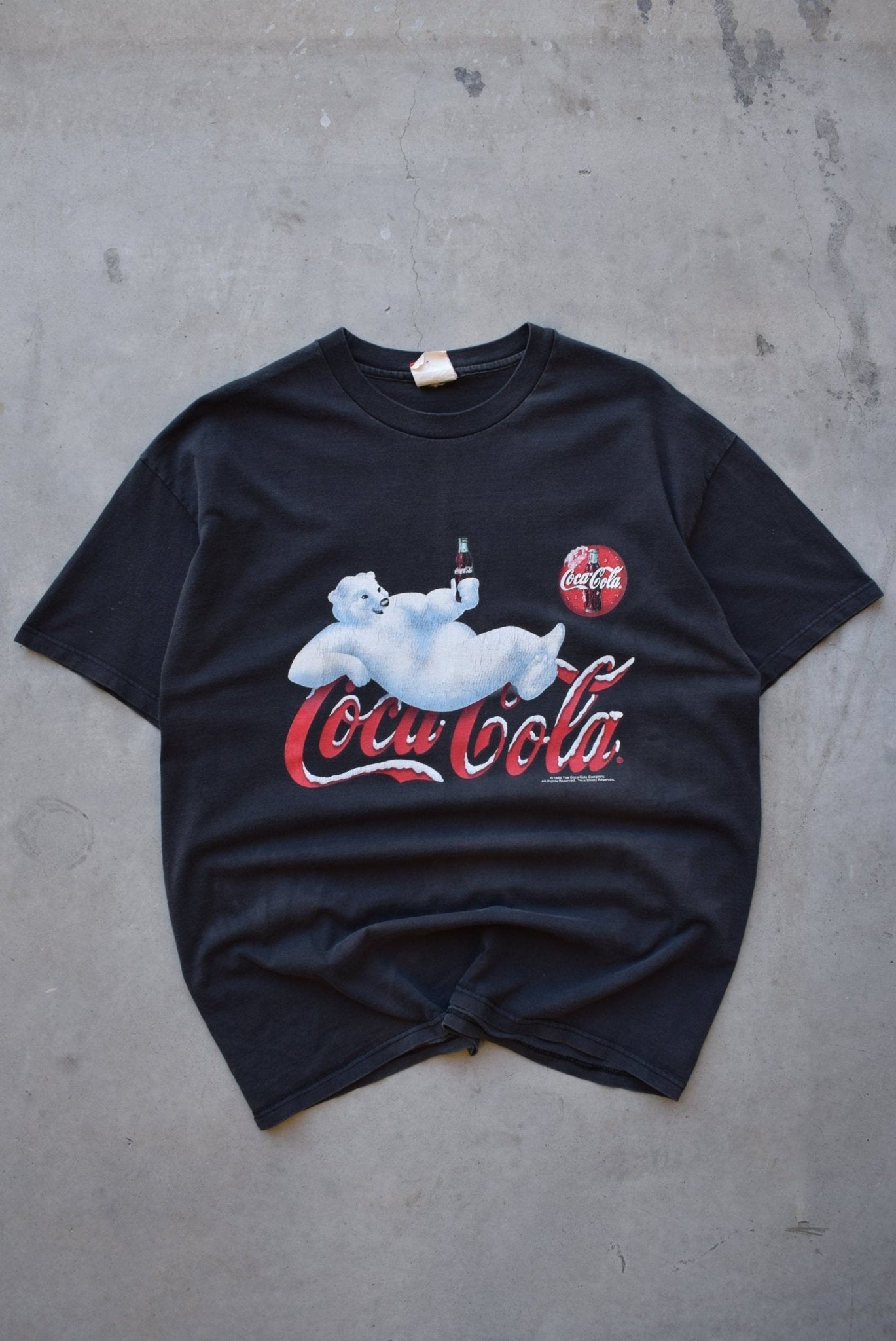 Coca-Cola Black Graphic Tee — 1998 (XL) - Retrospective Store